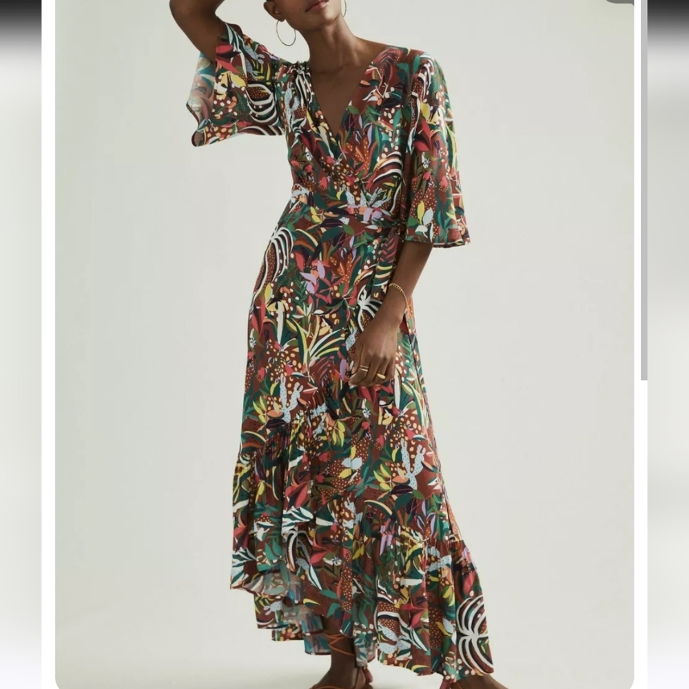 FARM RIO Fiesta Maxi Wrap Dress NWOT - XS - Picture 3 of 12